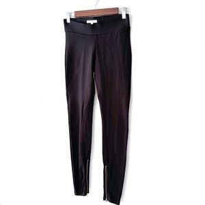 CAbi Equestrian Style 196 Black Ponte Pants Ankle Zip Stretch Leggings XS